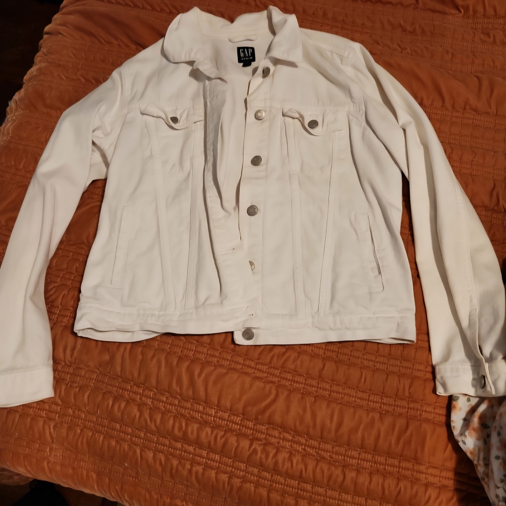 GAP Women's White Denim Jacket
